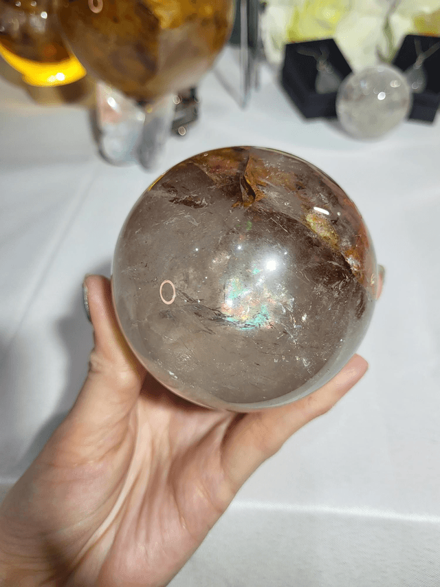 Natural red mud sphere 