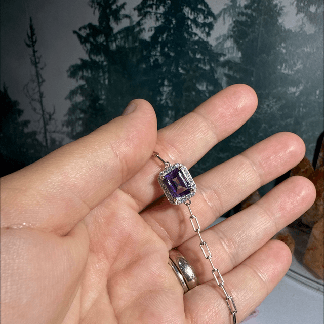 Amethyst s925 adjustable bracelet 