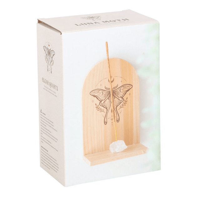 Luna moth incense shelf