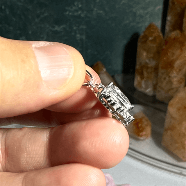 Clear quartz s925 pendant 