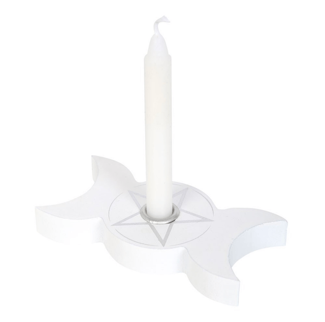 Triple moon spell candle holder