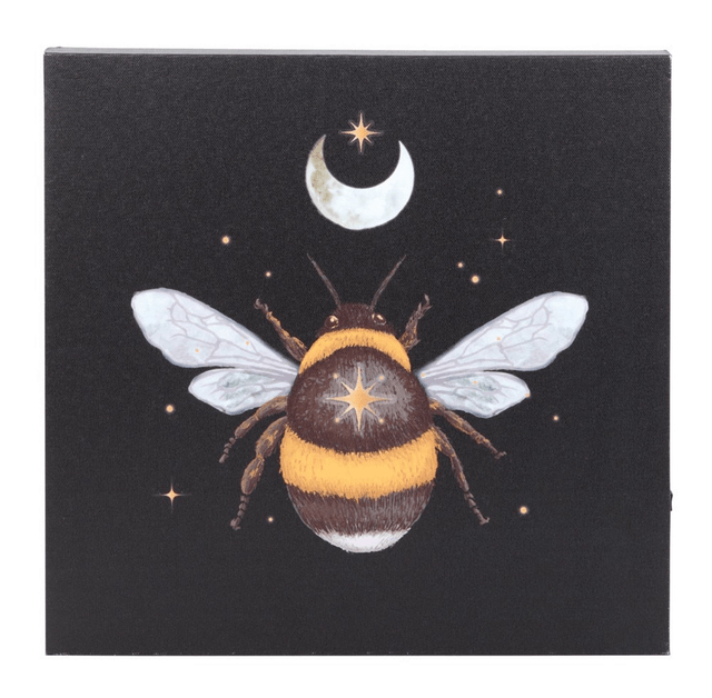 Dark forest bee light up canvas 