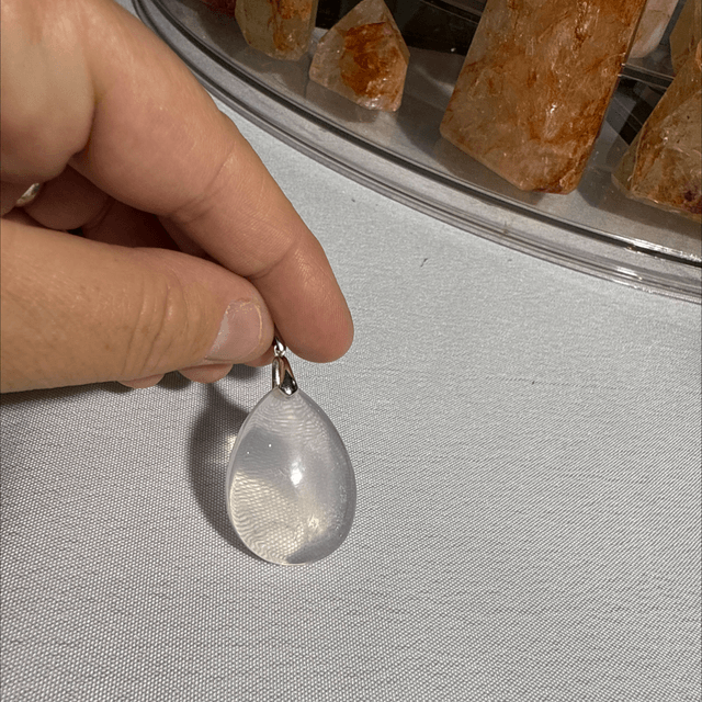 Rose quartz s925 pendant 