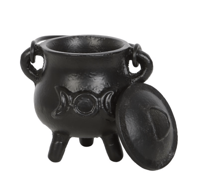 7.5cm cast iron triple moon cauldron 