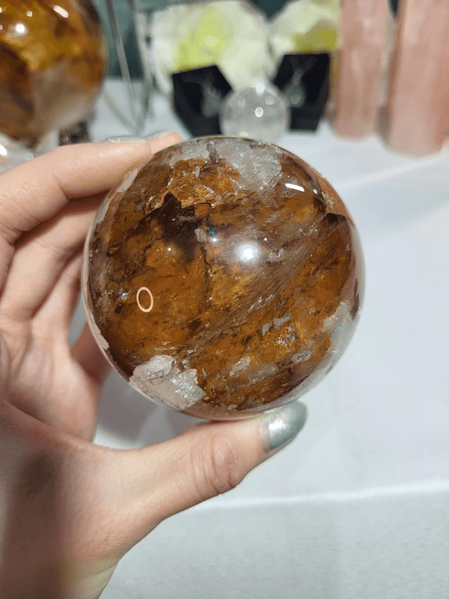 Natural red mud sphere 