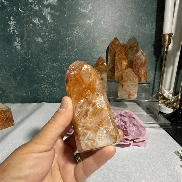 Brazilian golden healer fire quartz