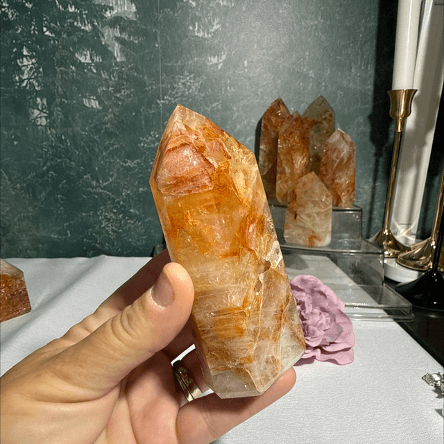 Brazilian golden healer fire quartz