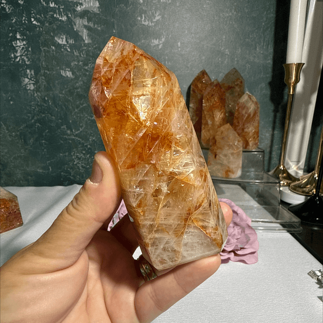 Brazilian golden healer fire quartz