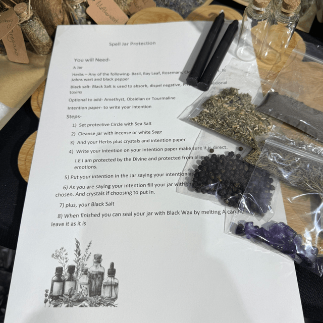 The raven witch protection spell kit