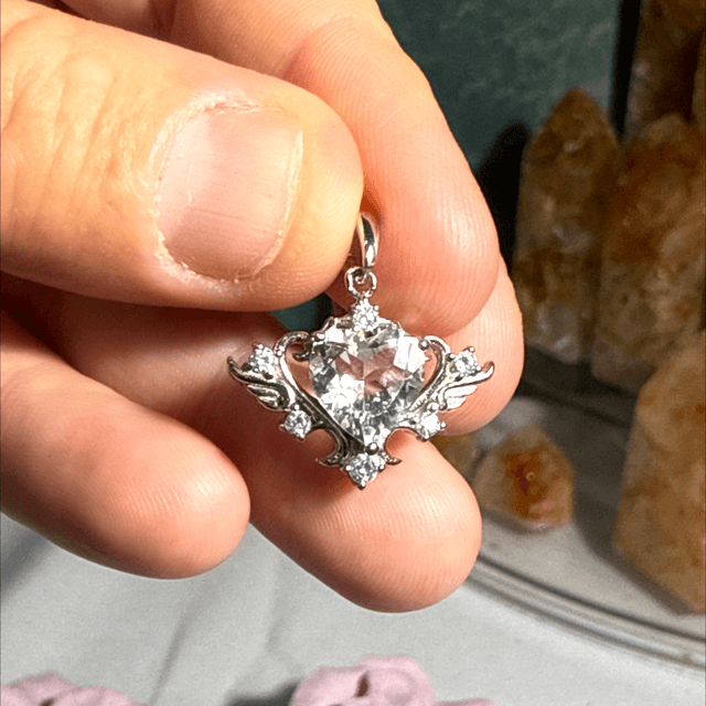 Clear quartz s925 pendant 