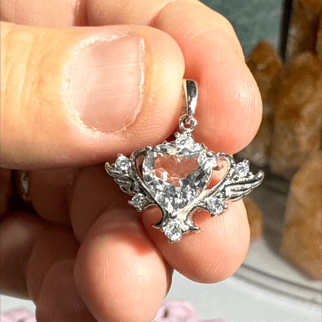 Clear quartz s925 pendant 