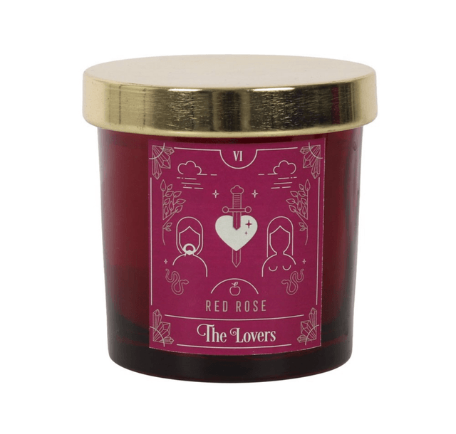 The lovers red rose candle