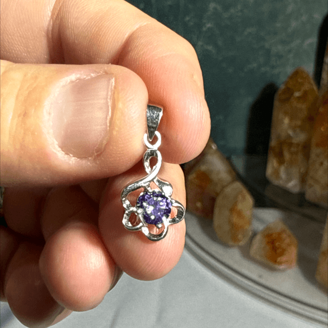 Amethyst pendant s925
