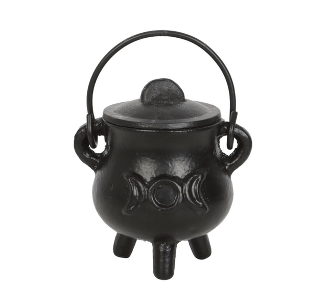 7.5cm cast iron triple moon cauldron 