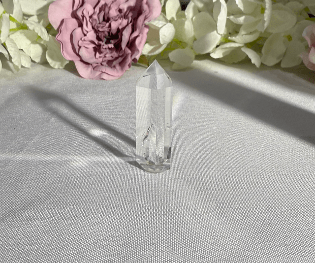 Blue needle quartz tower