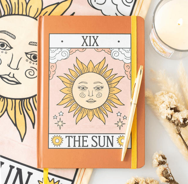 Vintage tarot the sun note book