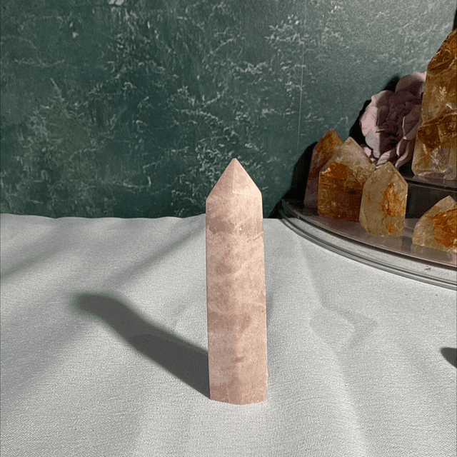 Pink opal tower with dink