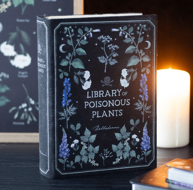 Library of poisonous plants book shaped storage box
