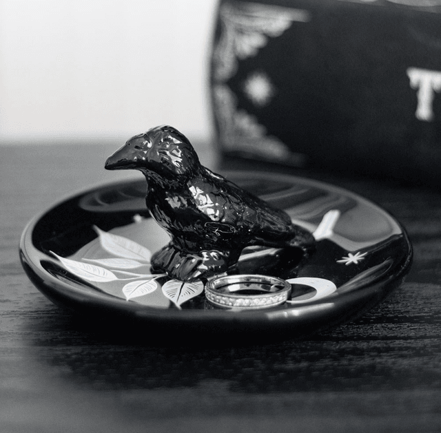 Mystic Raven trinket dish