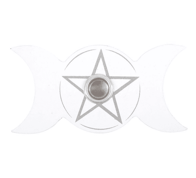 Triple moon spell candle holder