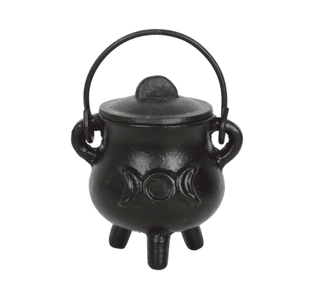 7.5cm cast iron triple moon cauldron 